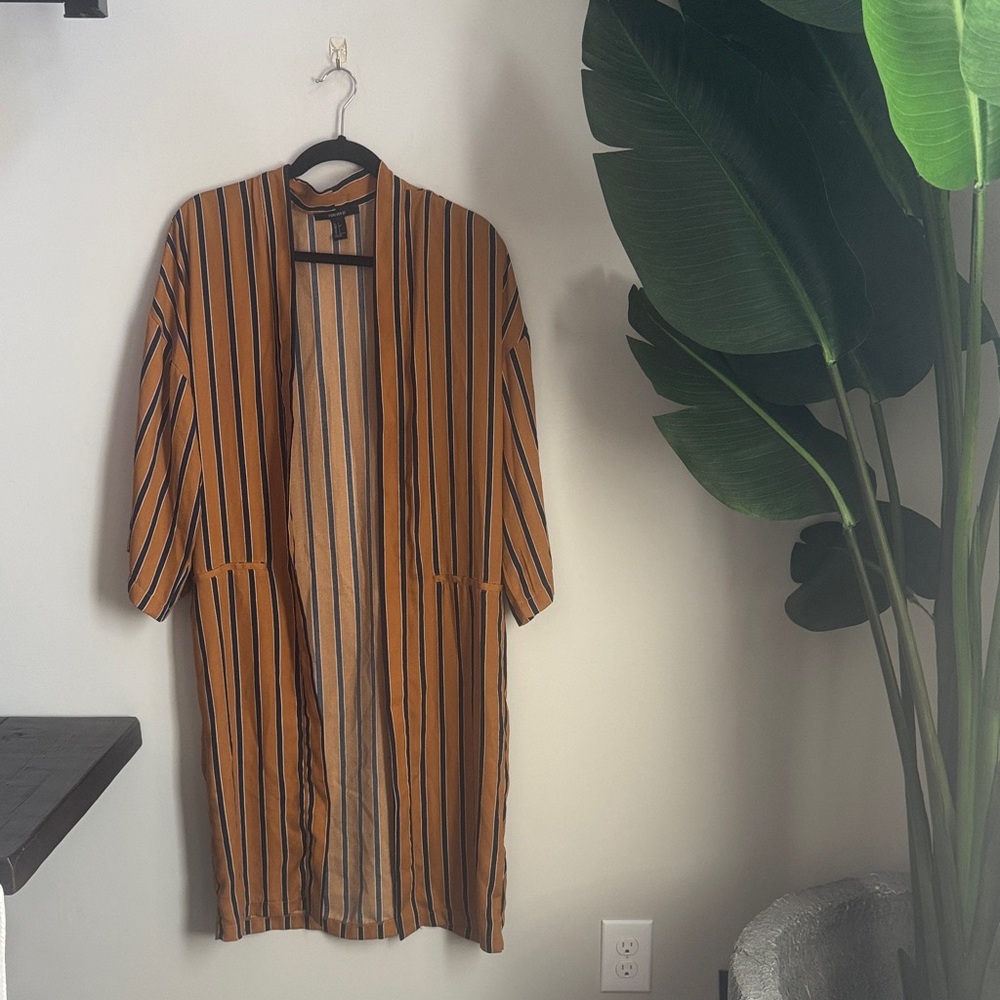 Forever 21 Multicolor Striped Kimono